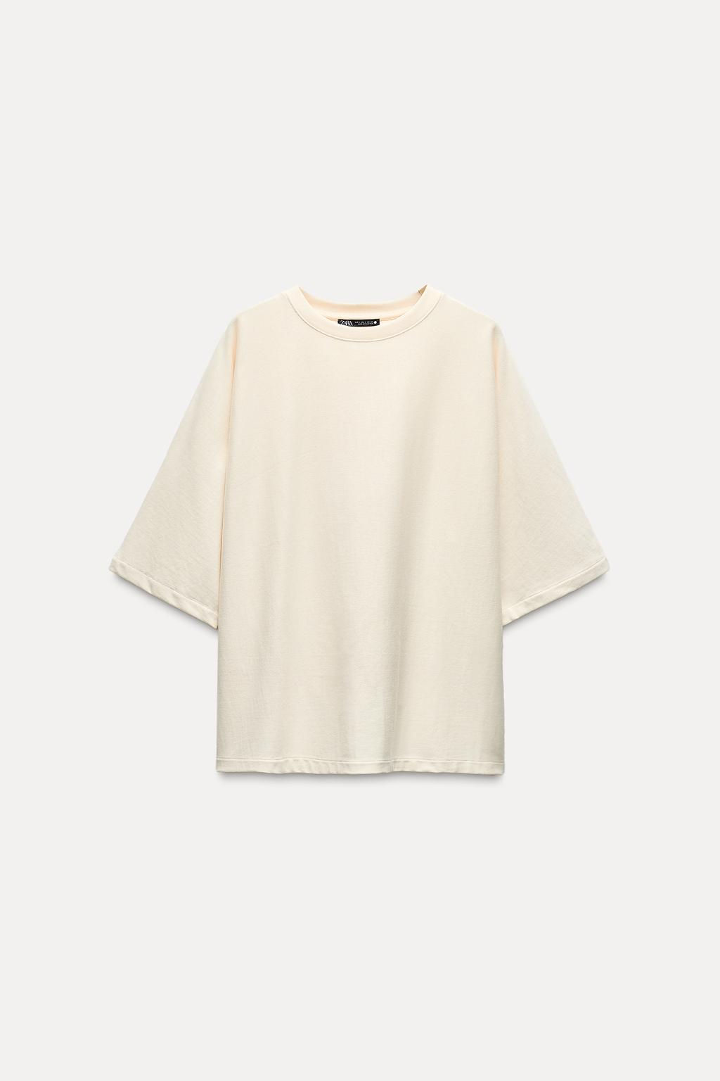 SHORT SLEEVE OVERSIZE SWEATSHIRT - Zara фото 5