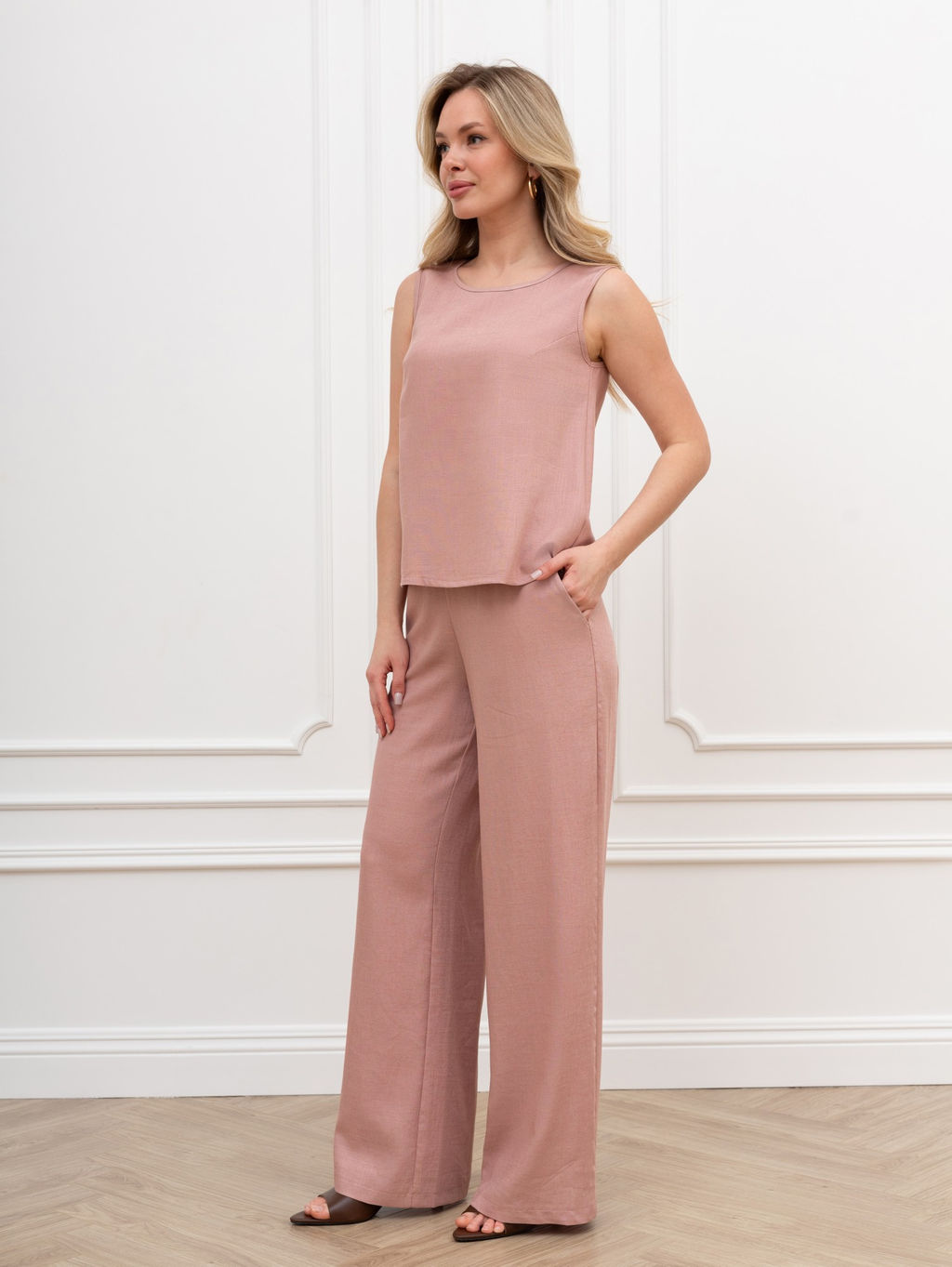 Блузка (топ) Сибелла-5 из вискозы со льном - Виотекс фото 28