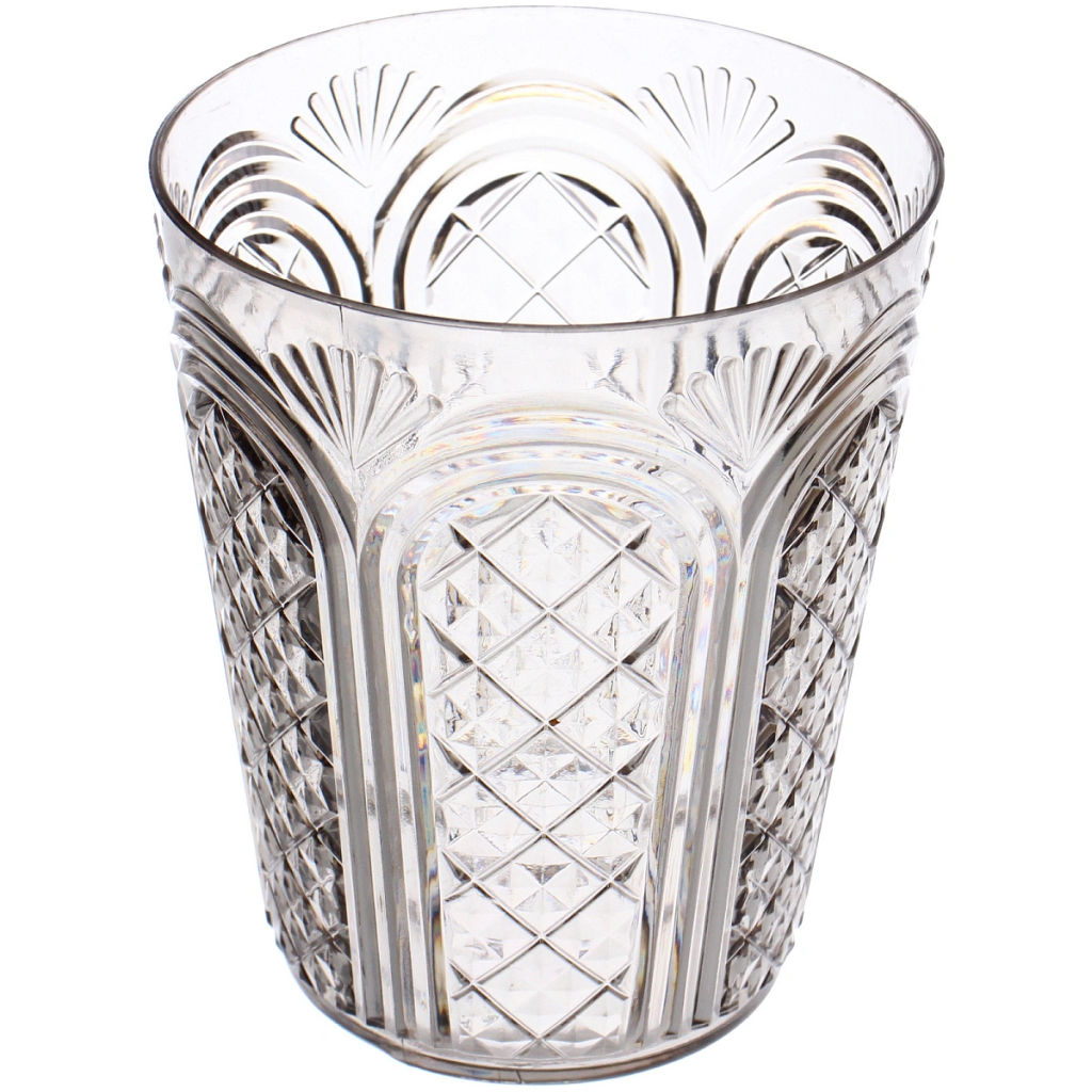 Цена за 2 шт. Стакан пластиковый 350мл "Веер" в наборе 4шт, микс цветов