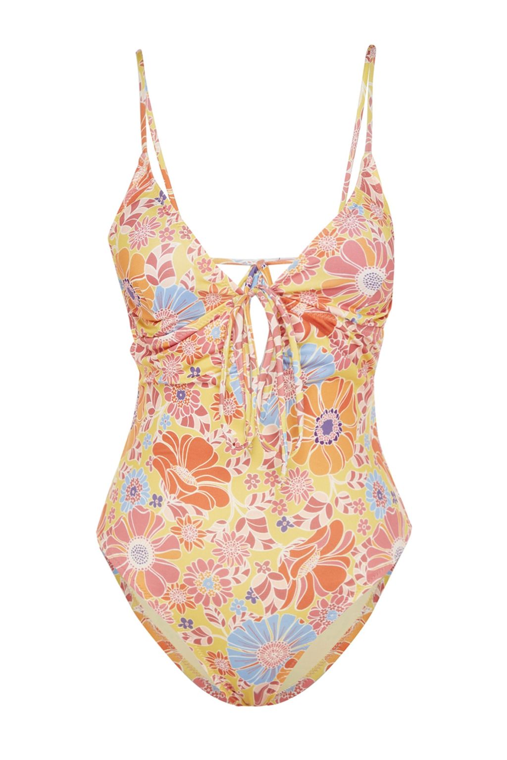 Cicek Desenli Derin Dekolteli S?rt Dekolteli Normal Paca Mayo TBESS23MA00127