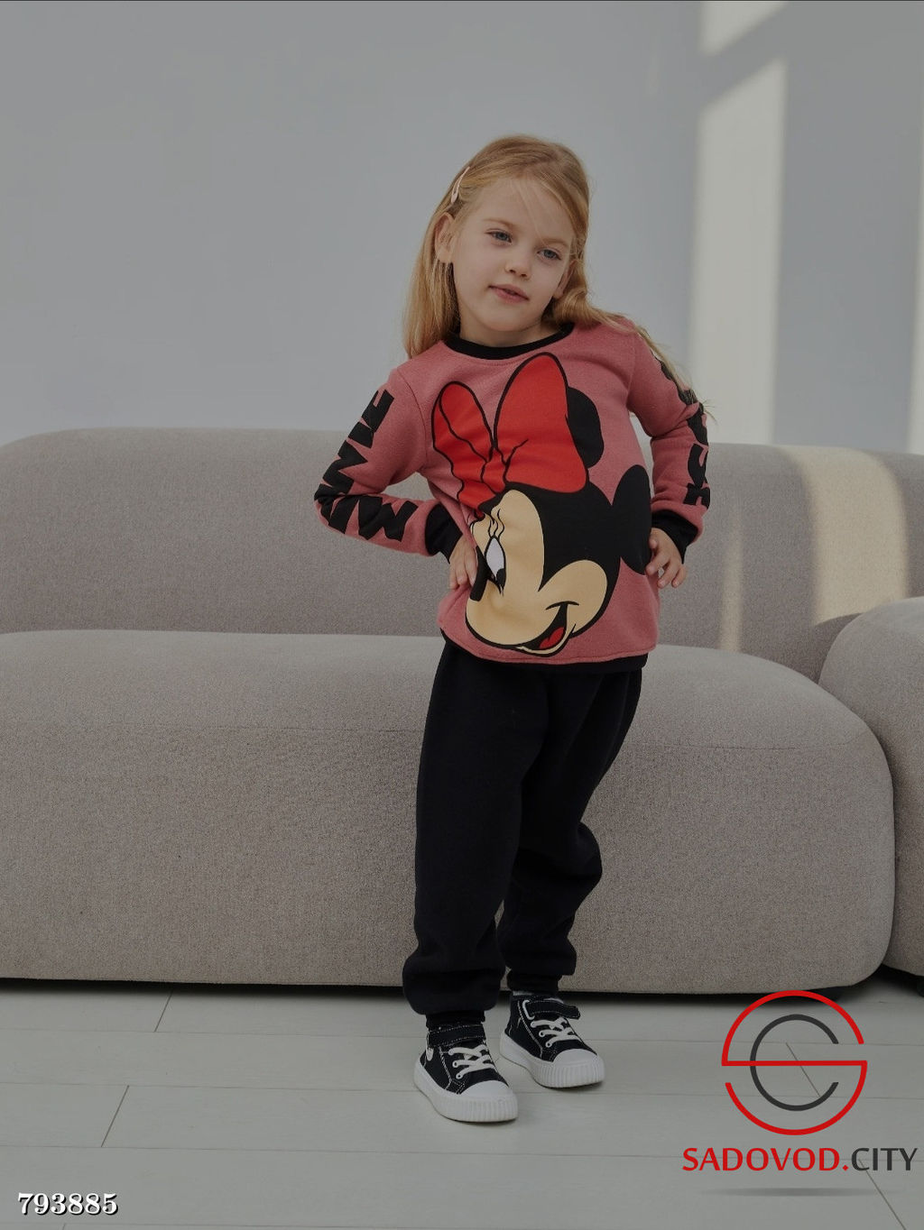 Костюм двойка для девочки из 3х-нитки хлопка с начесом - Bruno фото 8