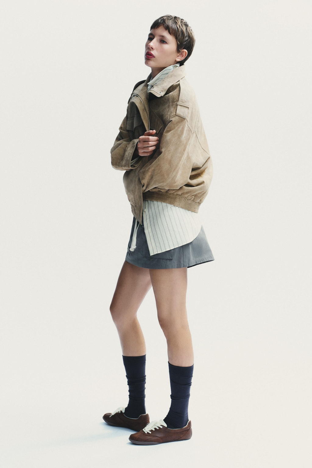SUEDE LEATHER JACKET - Zara фото 4