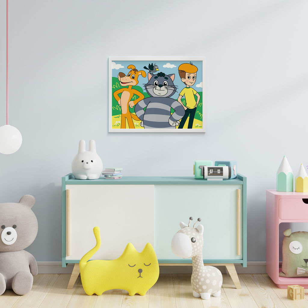 ФРЕЯ CMF-PKZ/PM-004 Набор для раскрашивания по номерам (на картоне) 40 х 30 см Компания из Простоквашино