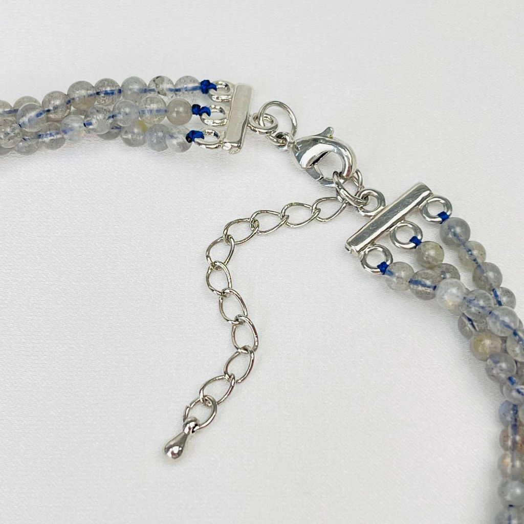 Колье тройное из Лабрадора 46 см +