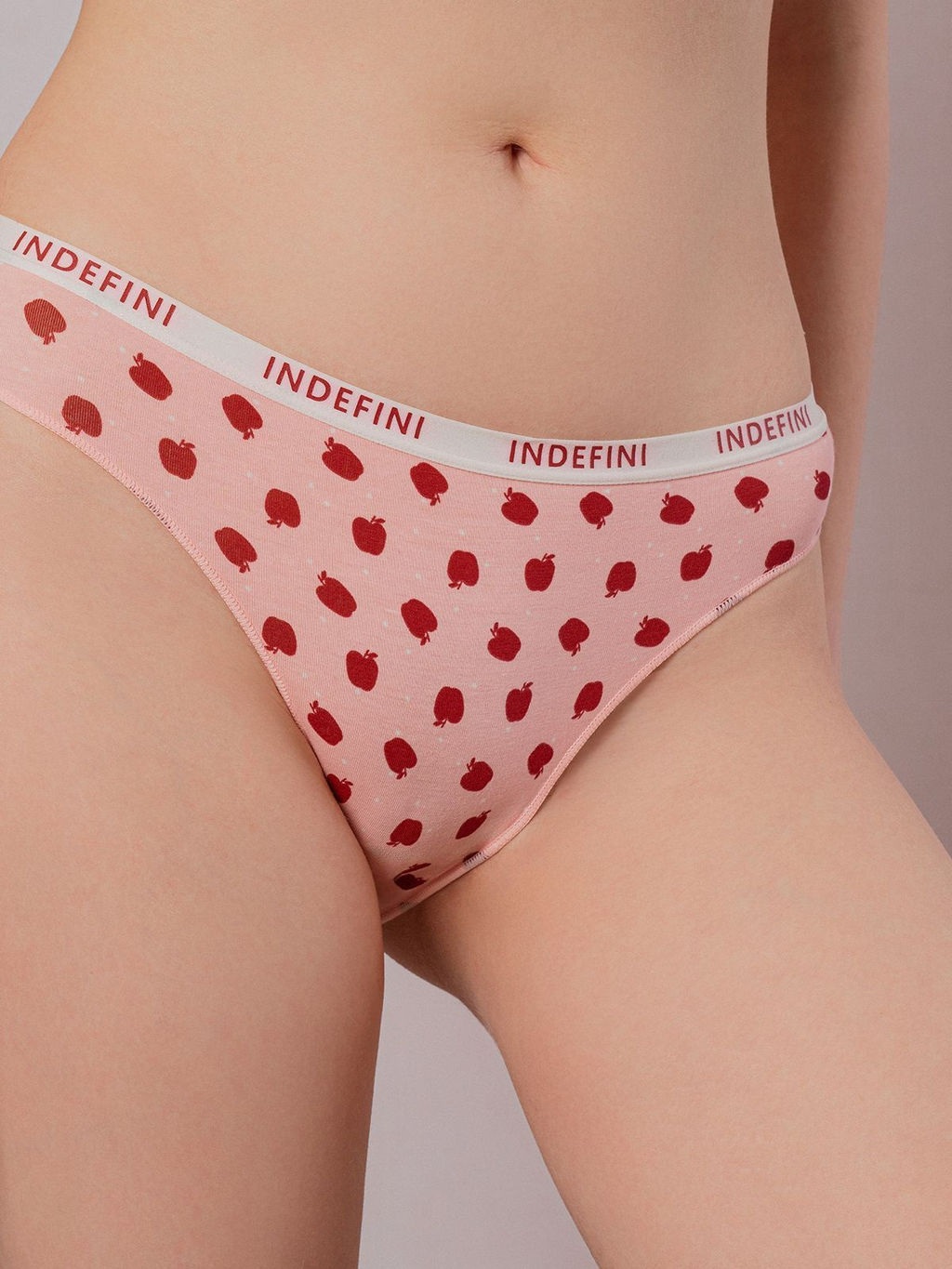 Трусы слипы Indefini хлопок с эластаном розовый  фото 2