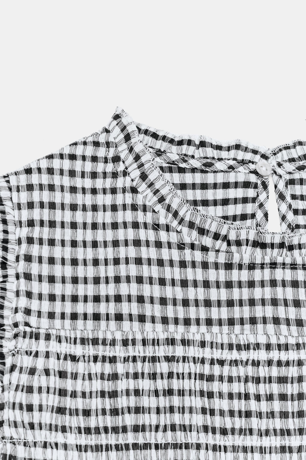 TOP NIDO DE ABEJA CUADRO VICHY / Marr?n / Crudo - Zara фото 6