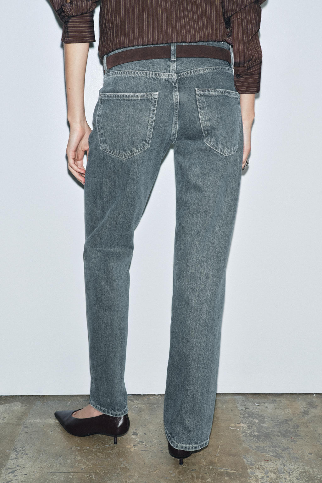 ZW COLLECTION LOW-RISE STRAIGHT JEANS - Zara фото 3