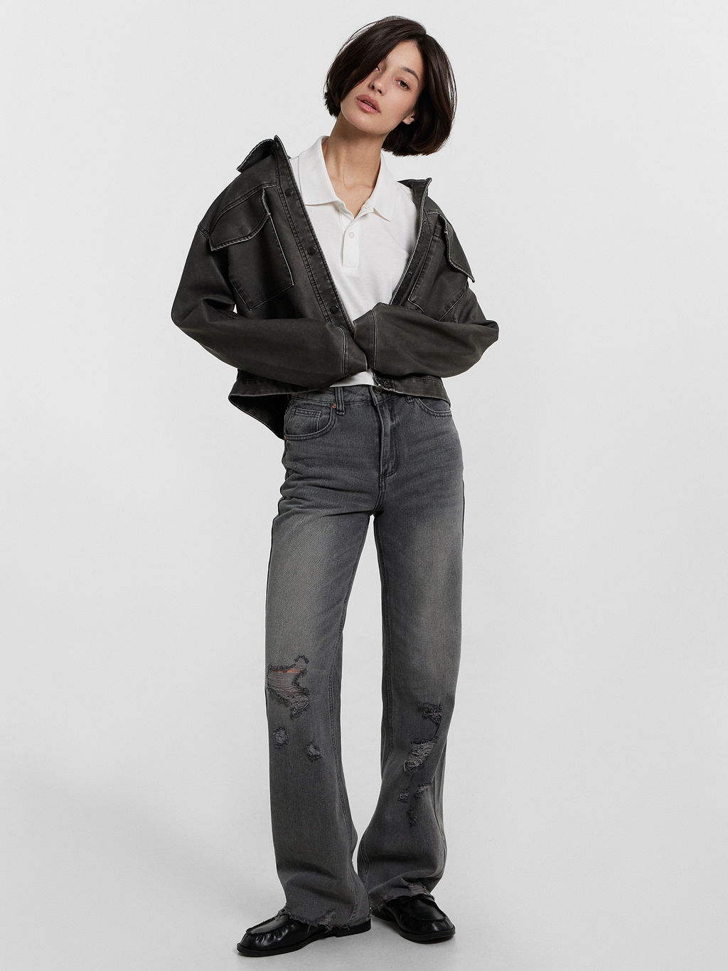 Джинсы женские Mark Formelle из хлопка серые