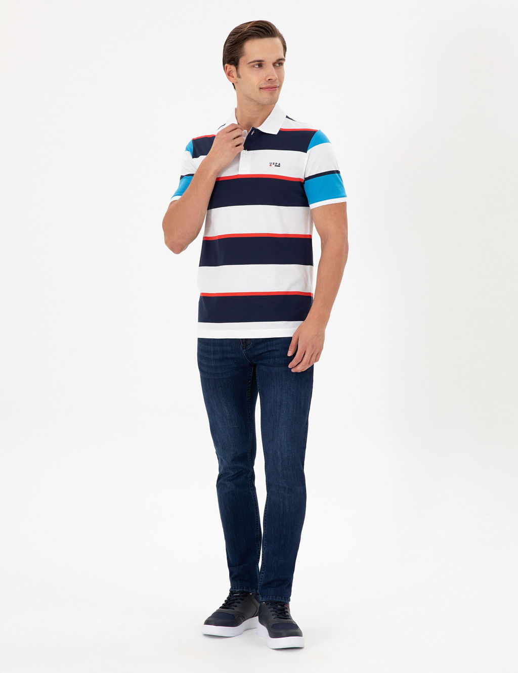 Мужская темно-синяя футболка Неожиданная скидка в корзине - U.s. polo assn фото 4