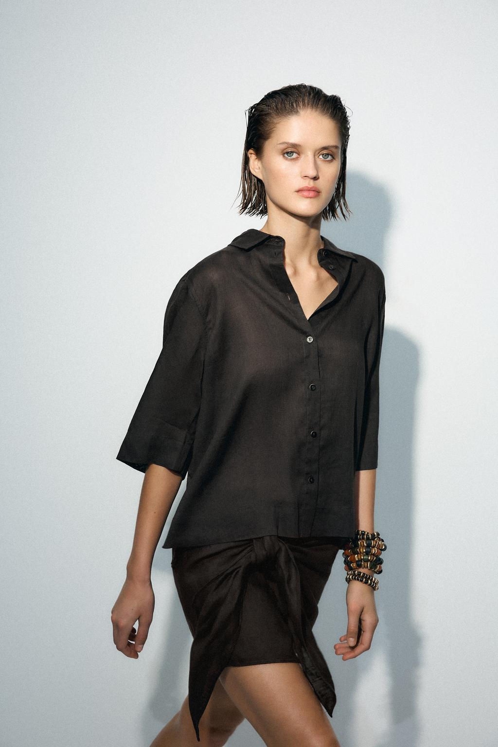 ZW COLLECTION RAMIE SHIRT - Zara фото 19