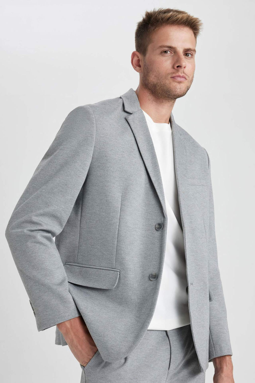 Modern Fit Ceket Yaka Dugmeli Blazer Ceket - Defacto фото 5