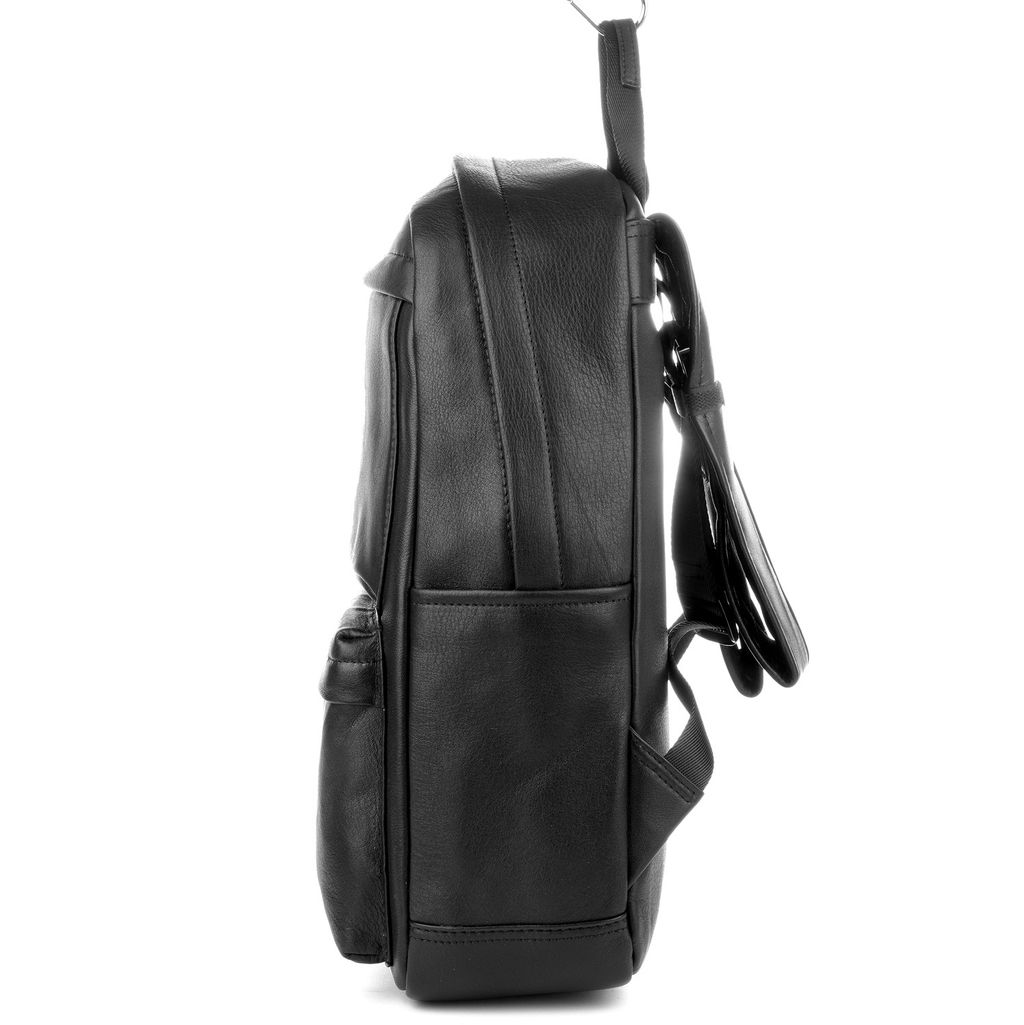 2004-9P black мужской кожаный рюкзак Barcelo Biagi