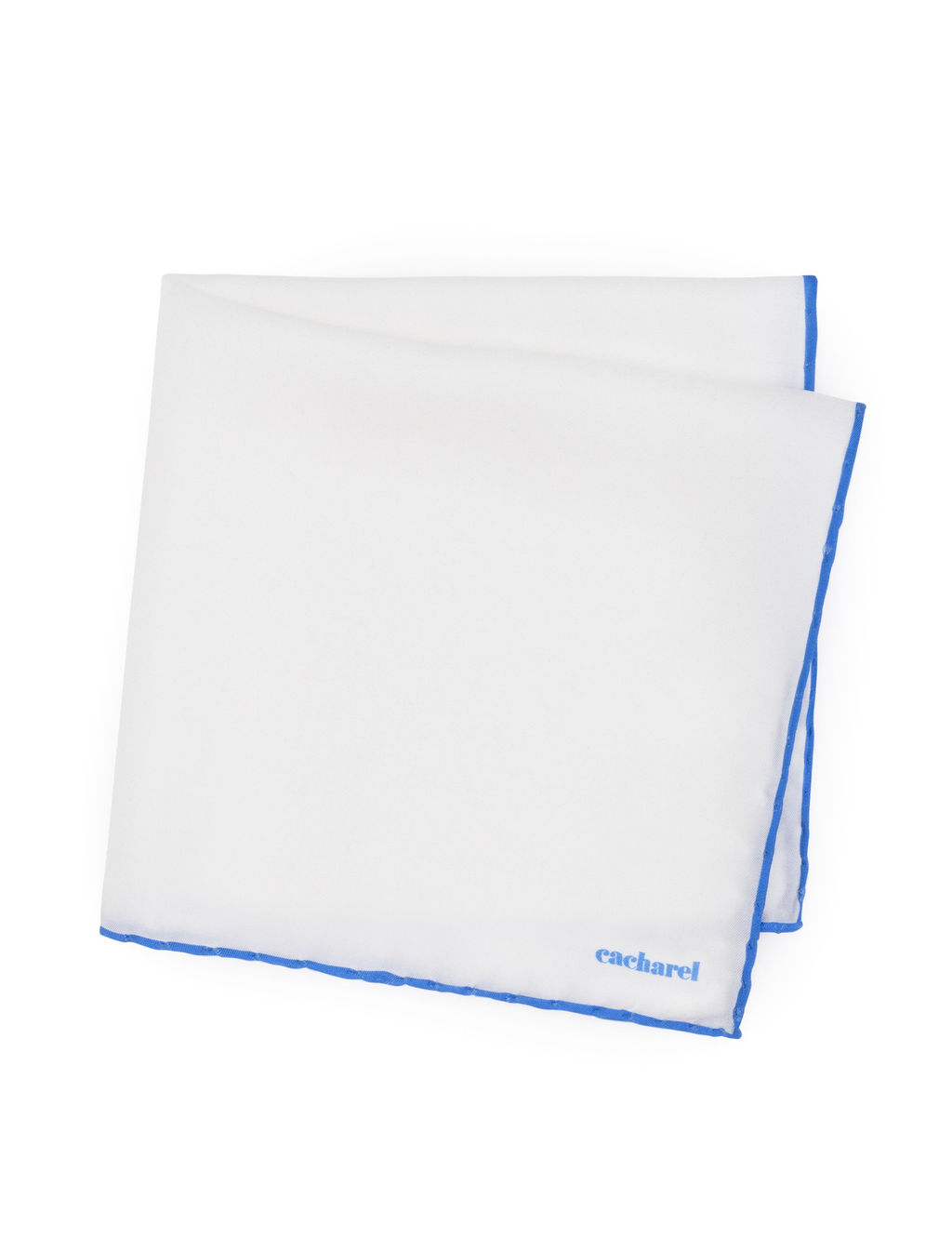 Синий базовый шелковый платок - Cacharel фото 2