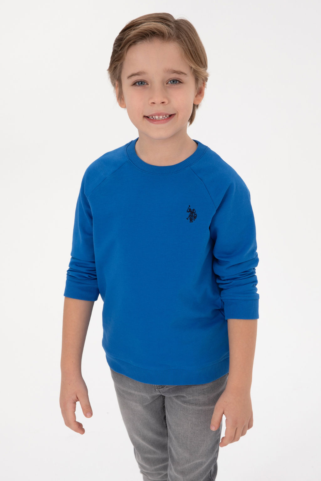 Erkek _ocuk Saks Basic Bisiklet Yaka Sweatshirt Sepette S_rpriz _ndirim - U.s. polo assn фото 4