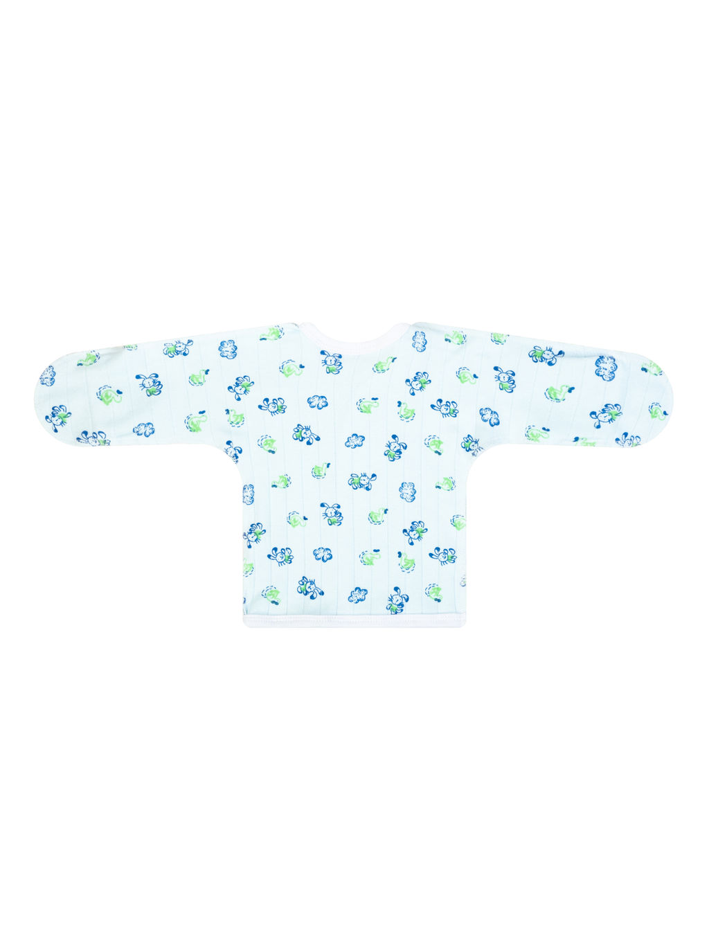 Кофточкараспашонка голубая с принтом утки