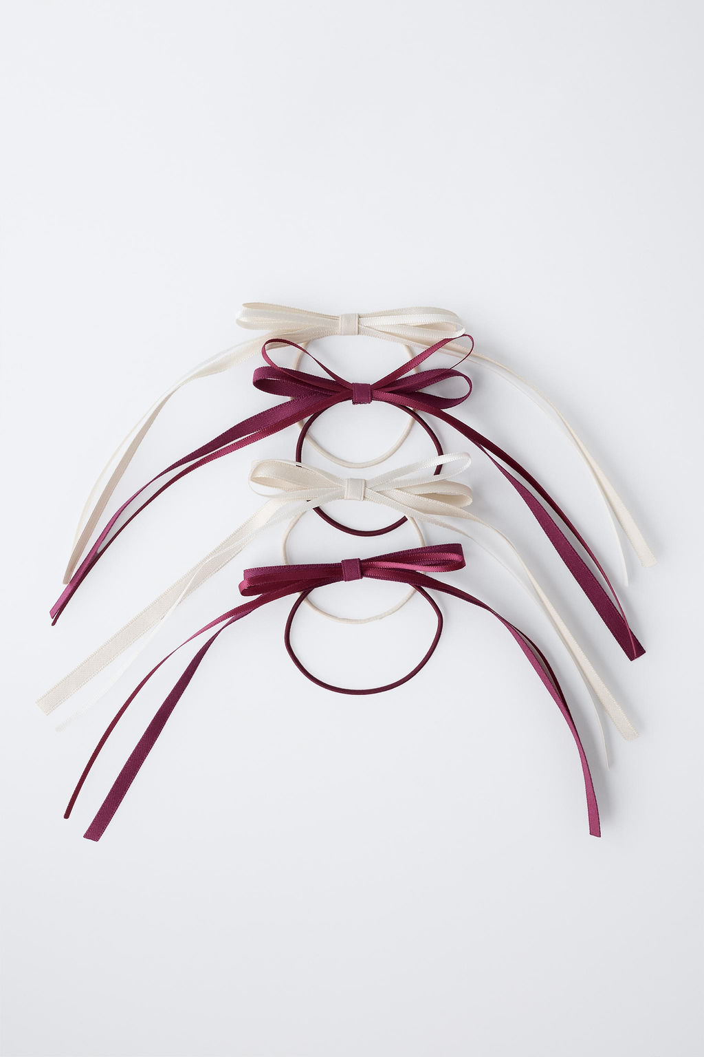 PACK OF FOUR BOW SCRUNCHIES - Zara фото 4