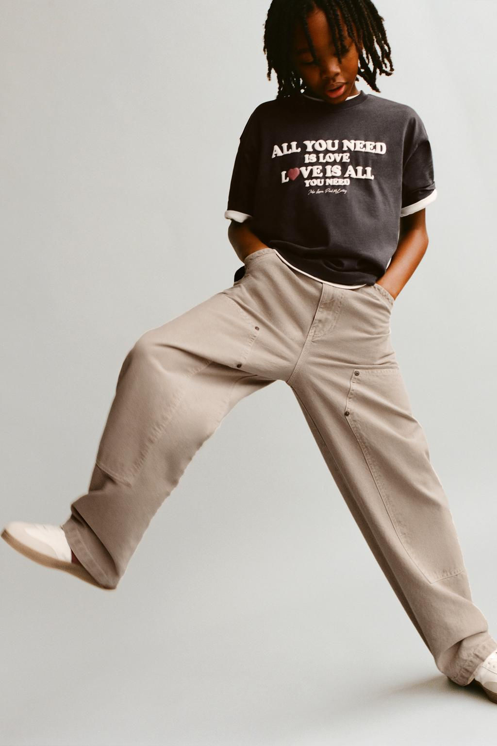 WIDE-LEG CARPENTER TROUSERS WITH POCKETS