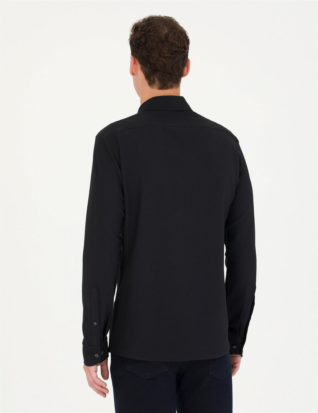Siyah Slim Fit Uzun Kollu G_mlek - Pierre cardin фото 5