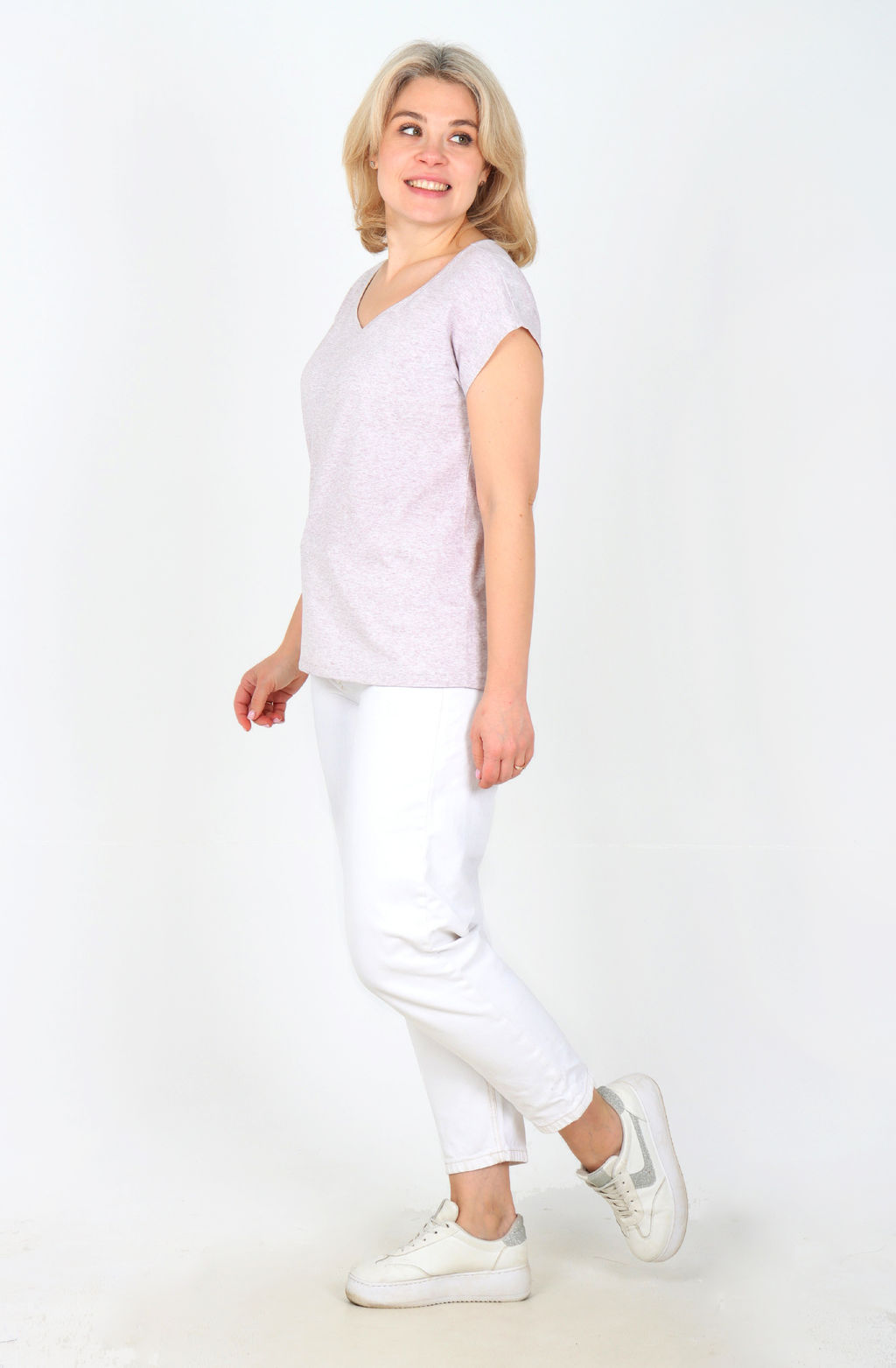 Футболка Мирра Ф-98 (42-62) кулирка меланж - Лотос фото 6