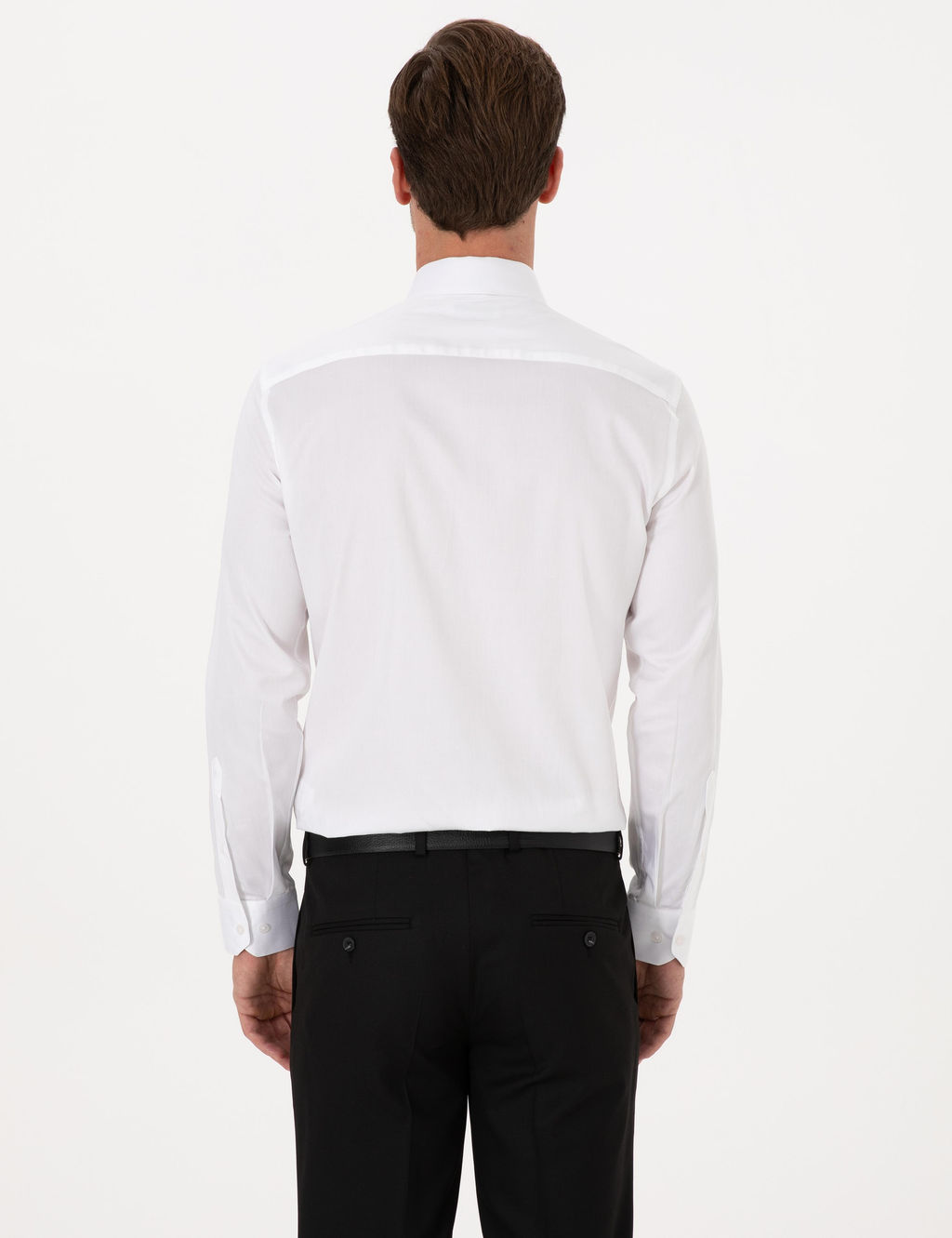Beyaz Slim Fit Uzun Kollu Basic G_mlek - Cacharel фото 5