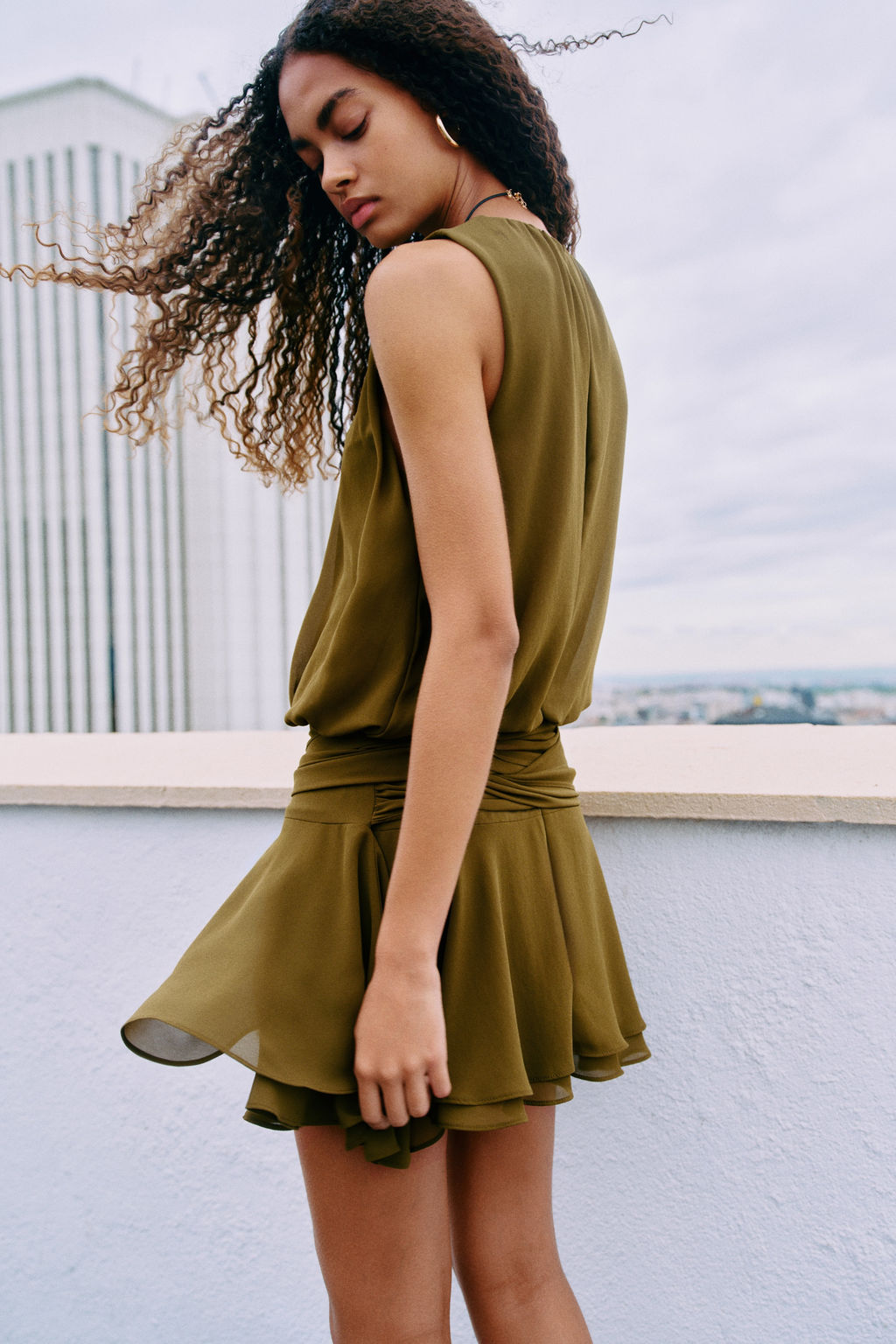 Vestido de gasa con lazada - H&m фото 5