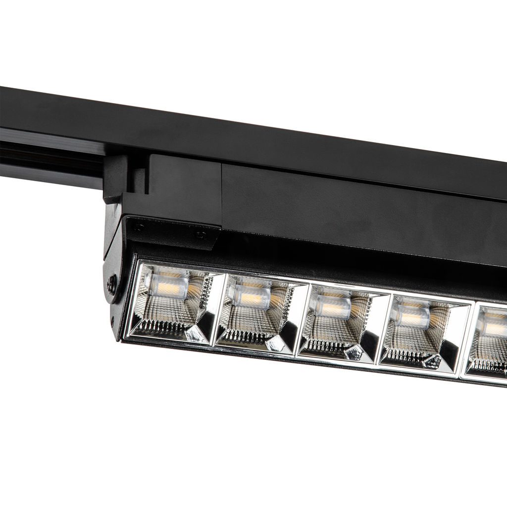 ULB-Q283 20W/4000K BLACK Светильник-прожектор светодиодный трековый. Линейный. 1600 Лм. Белый свет (4000К). Корпус черный. ТМ Volpe