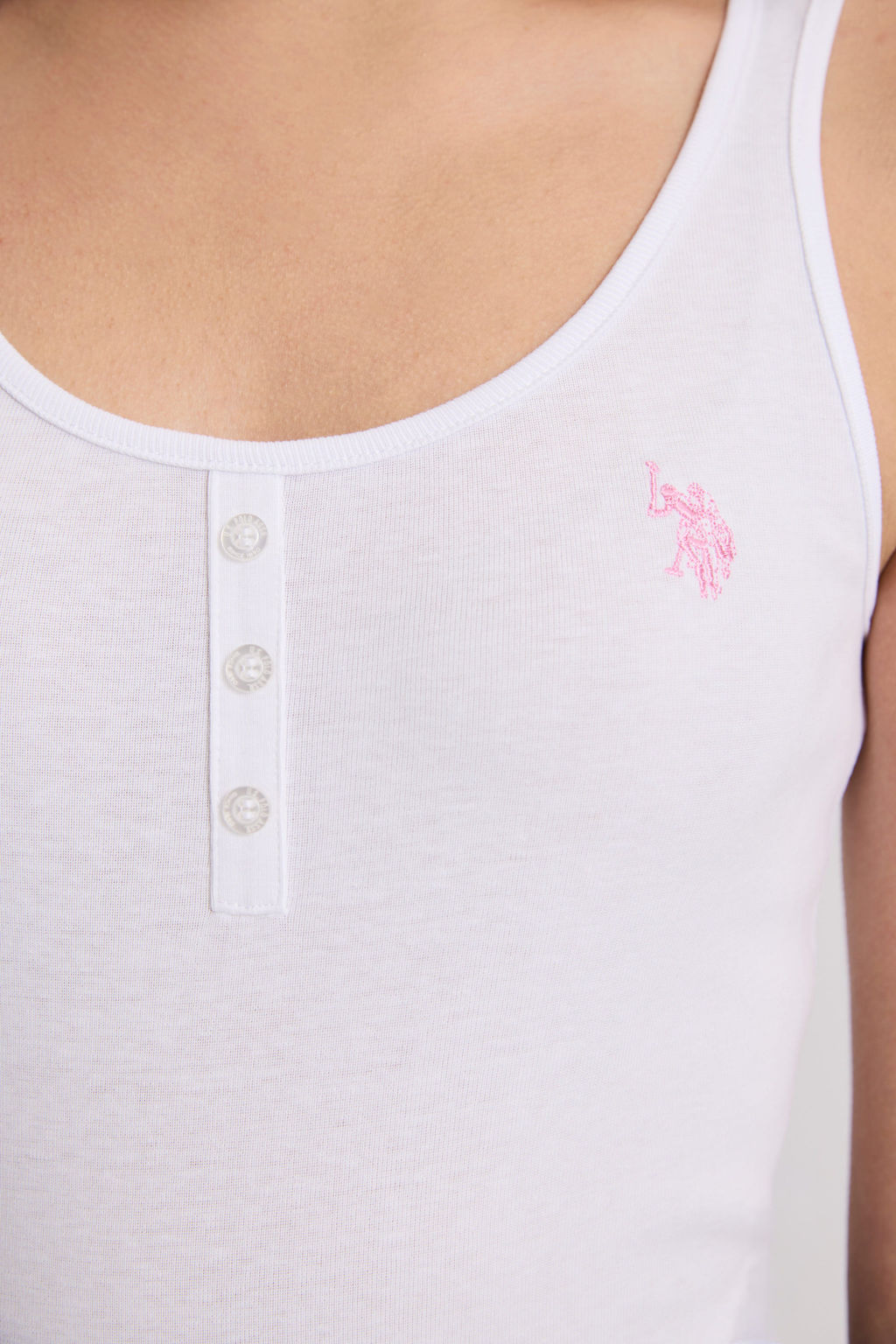 Kad_n Beyaz Kare Yaka Basic Ti__rt - U.s. polo assn фото 6