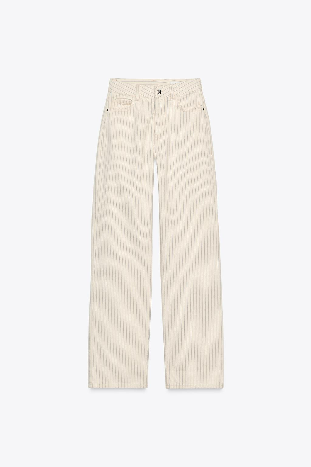 Z1975 STRAIGHT HIGH-WAIST FULL LENGTH STRIPED JEANS - Zara фото 6