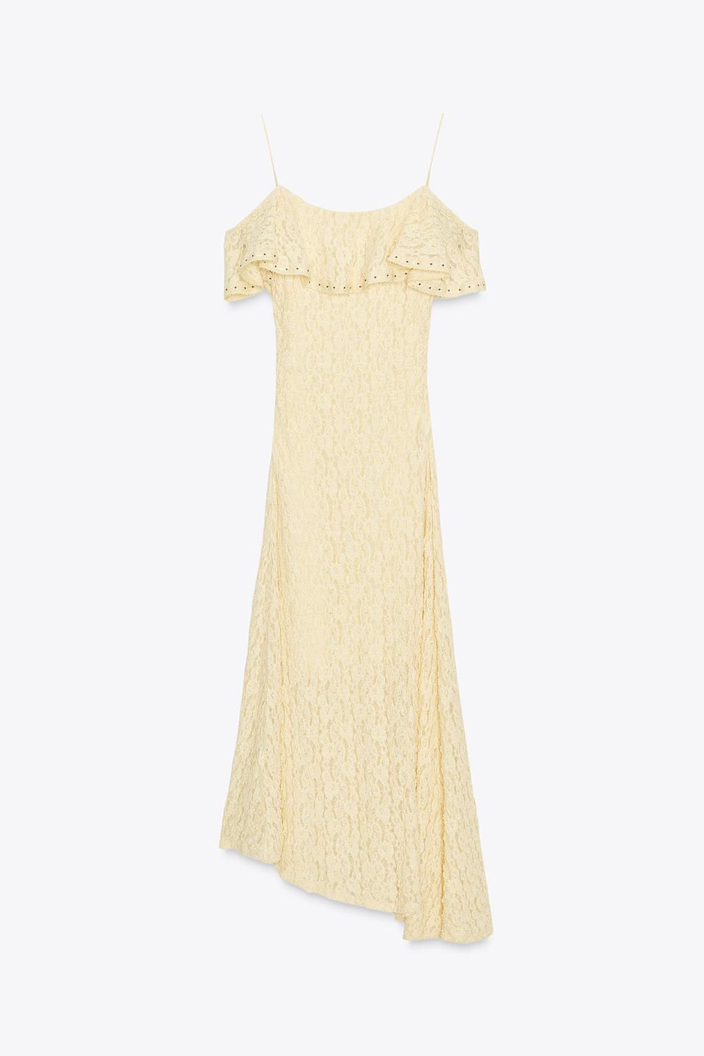 STUDDED LACE DRESS - Zara фото 8