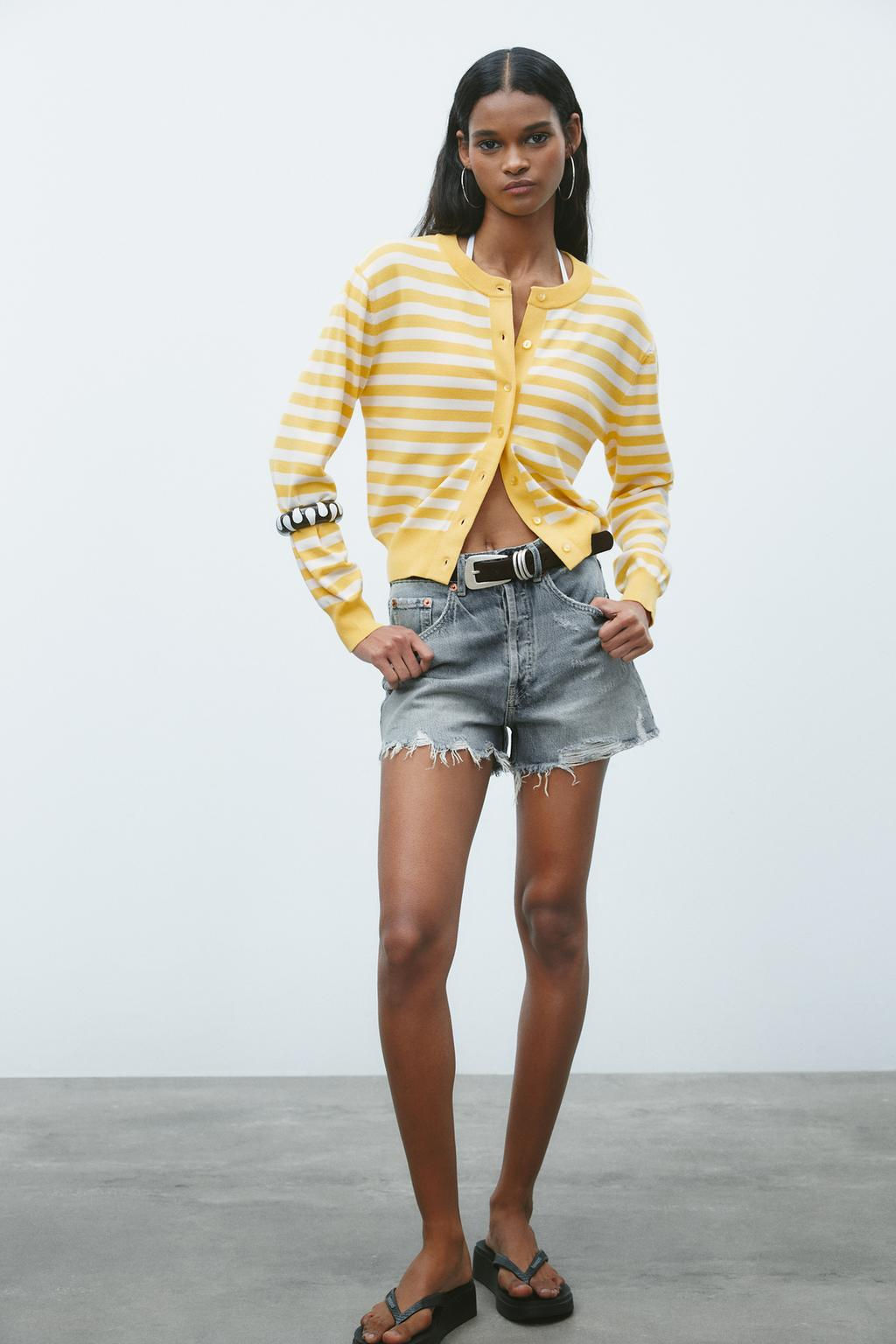 STRIPED KNIT CARDIGAN - Zara фото 2