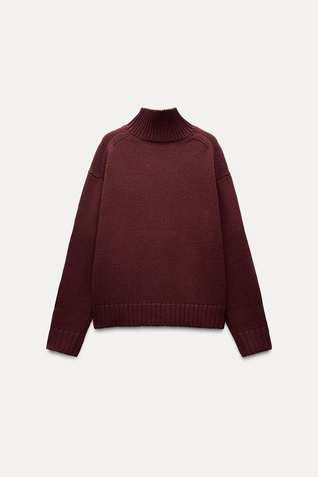 HIGH NECK KNIT SWEATER - Zara фото 3