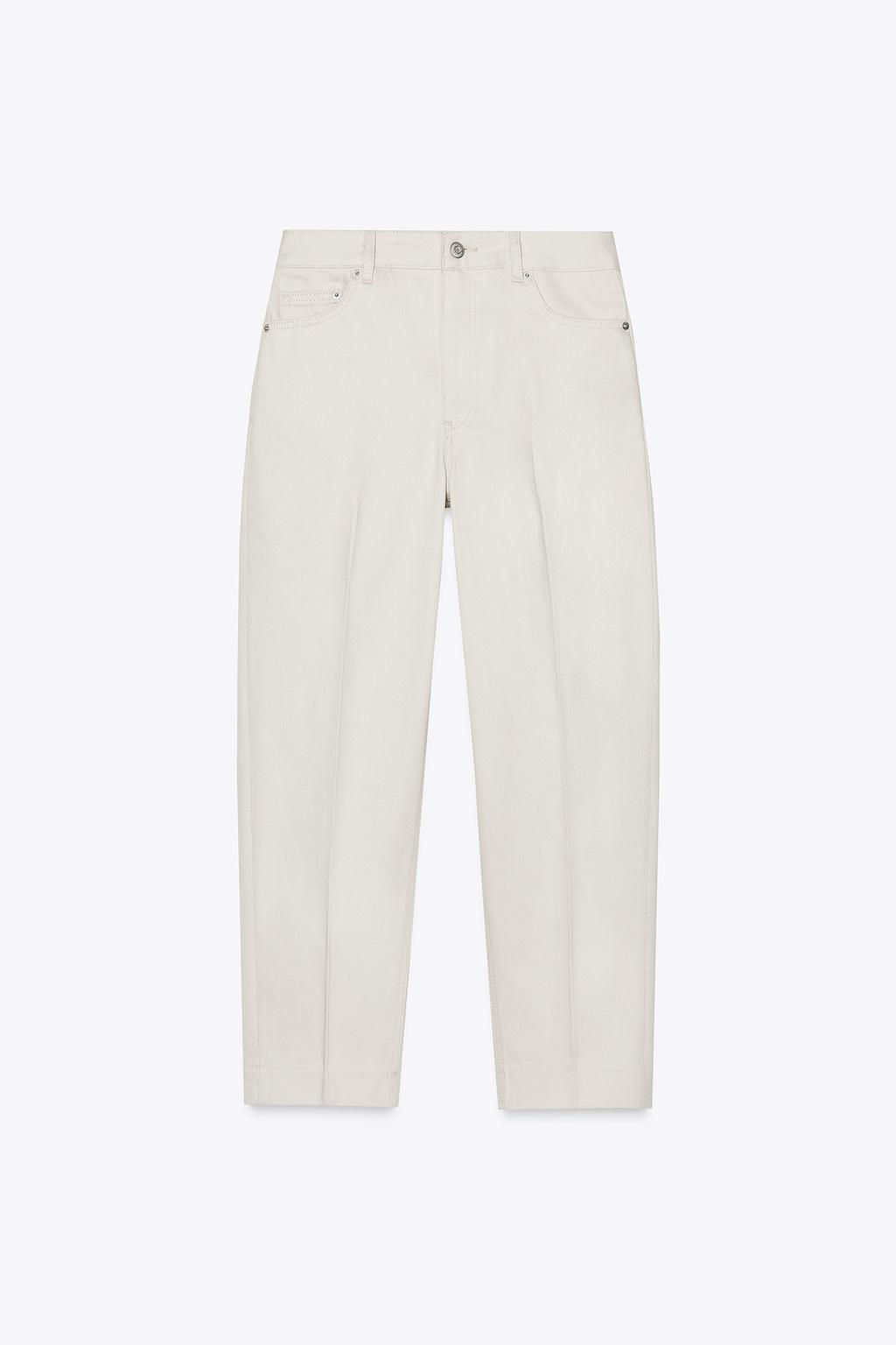 ZW COLLECTION TAPERED MID-RISE JEANS - Zara фото 6