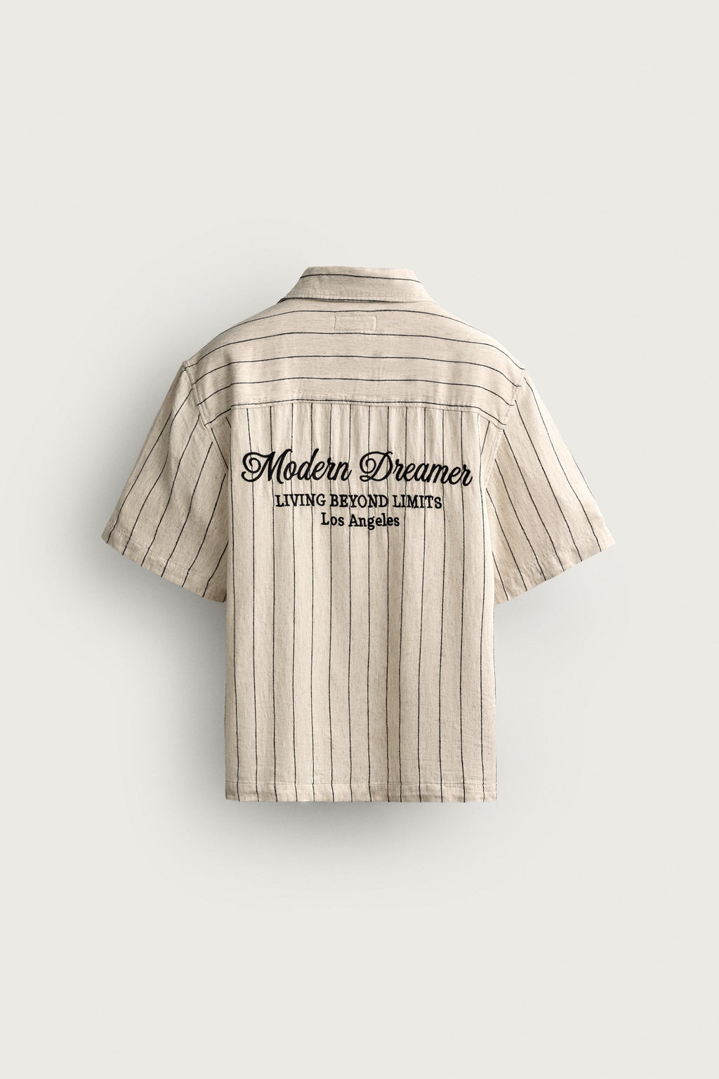 CAMISA RELAXED FIT RAYS BORDADOS / Crudo - Zara фото 8