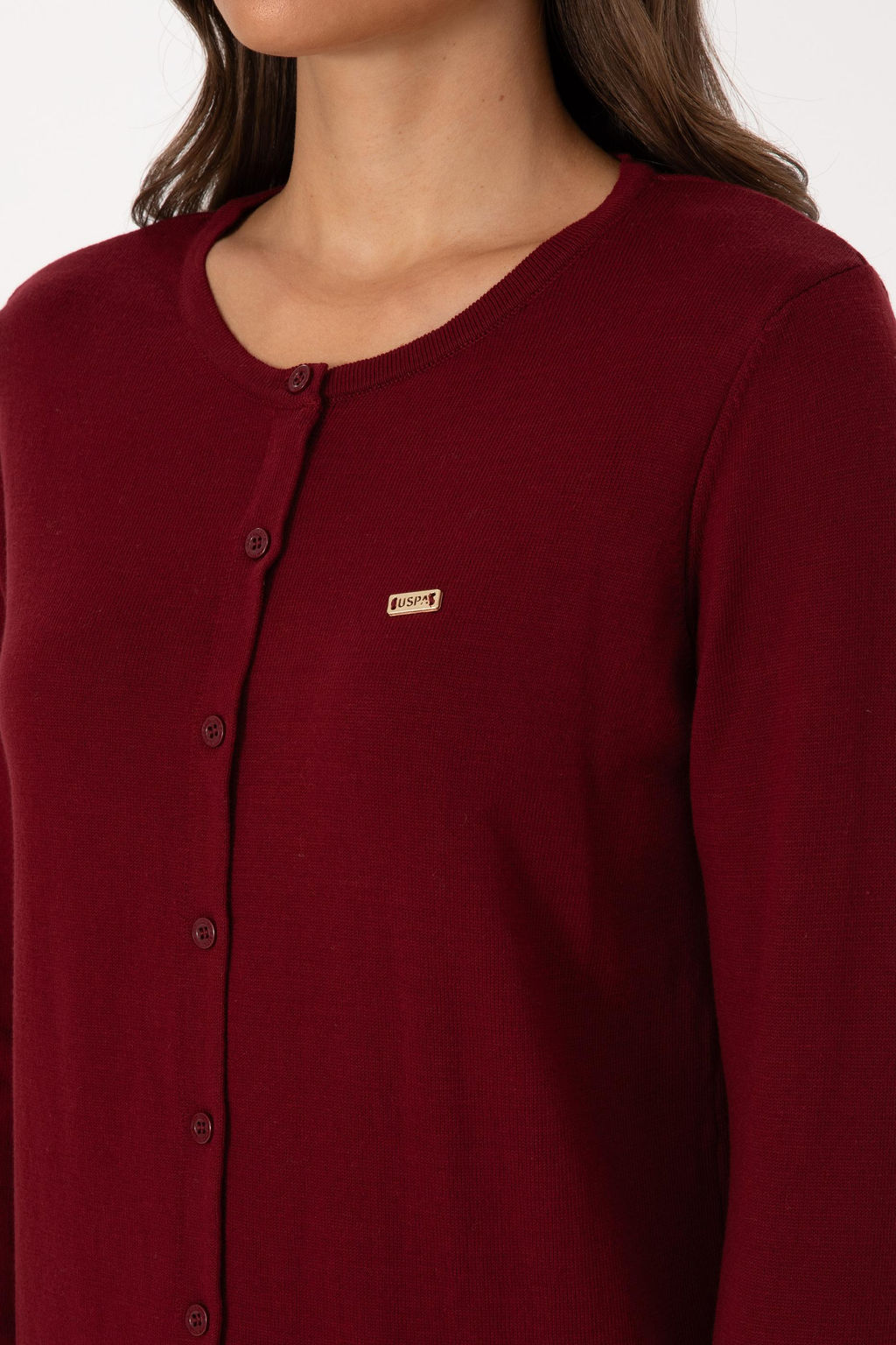 Kad_n Bordo Basic Triko H_rka Sepette S_rpriz _ndirim - U.s. polo assn фото 7