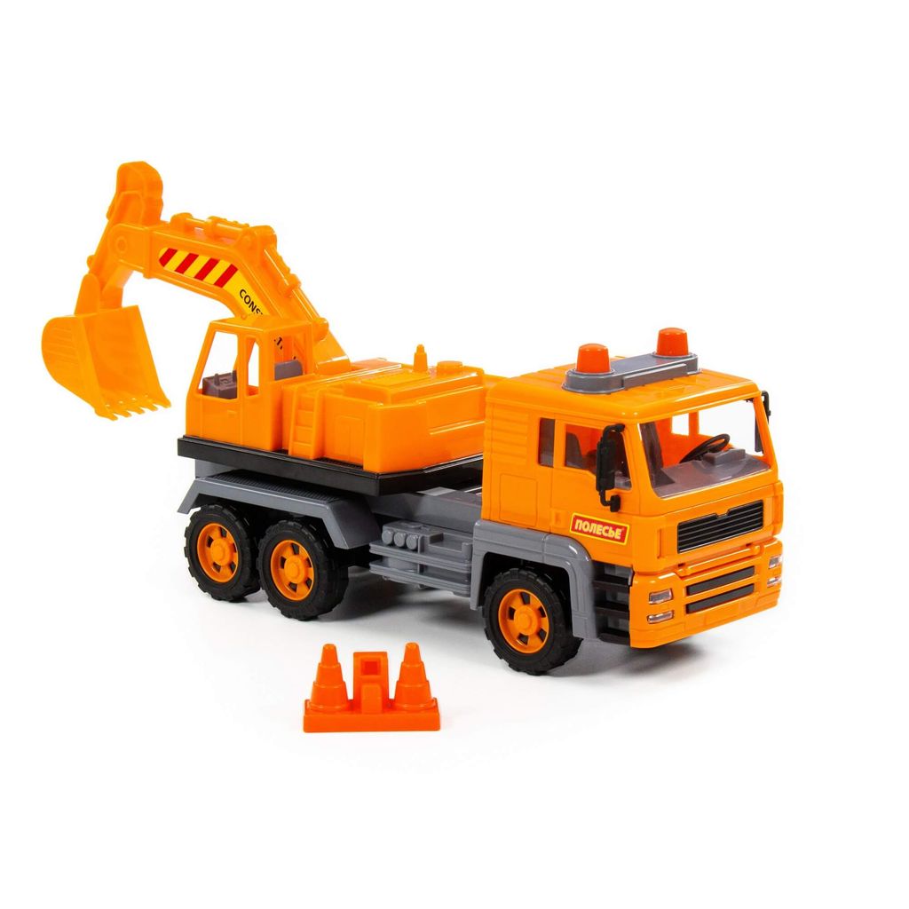 Алмаз, автомобиль-экскаватор инерционный (в сеточке) - Полесье фото 5