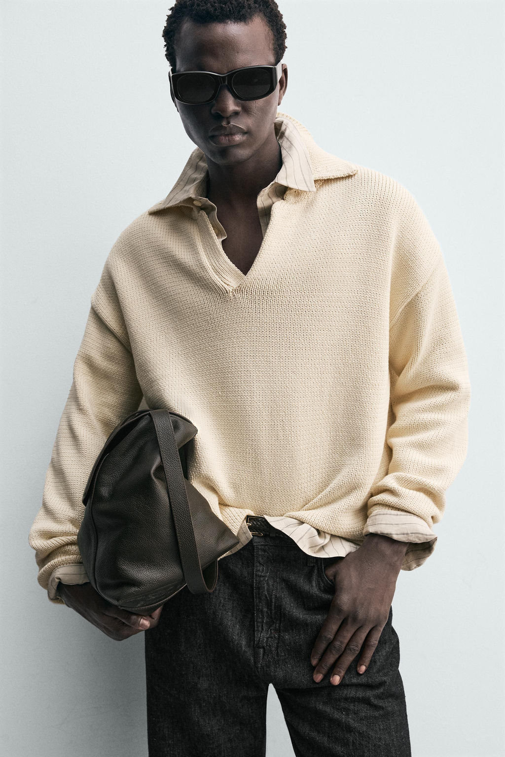COTTON BLEND KNIT POLO SHIRT - Zara фото 5
