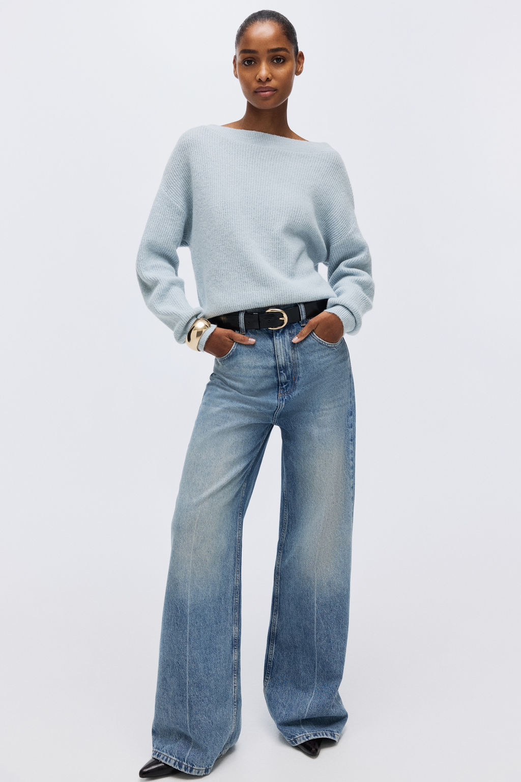 Jersey oversize con escote barco - H&m фото 8