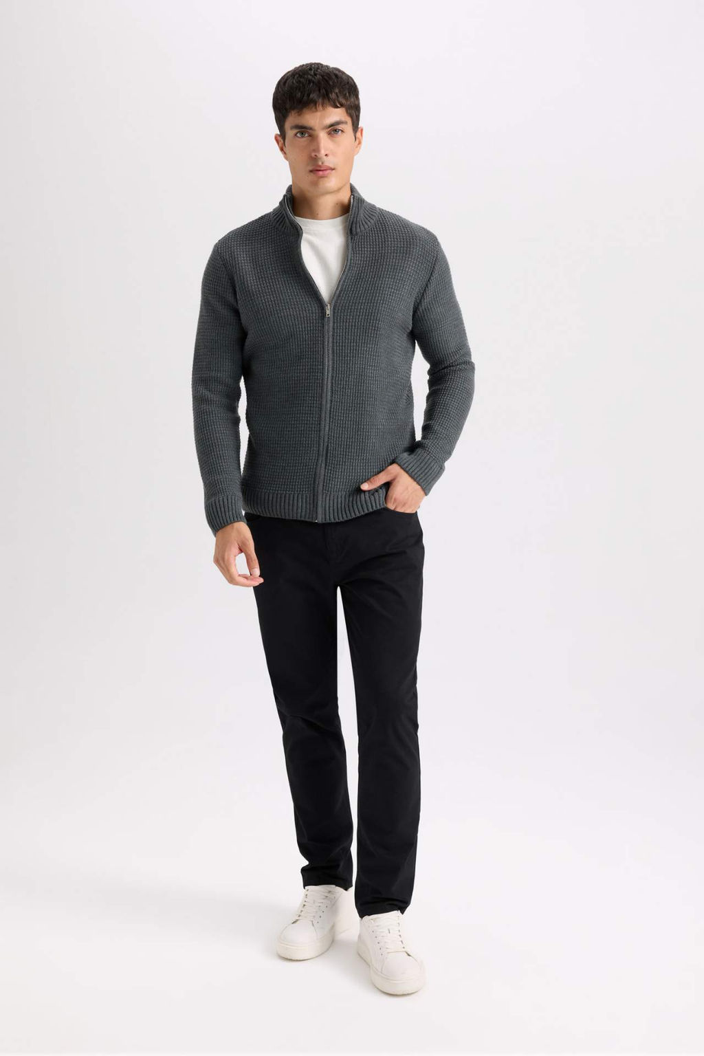 Yazl?k Gabardin Chino Kanvas Pantolon Slim Fit Dar Kesim Dar Paca Cepli - Defacto фото 11