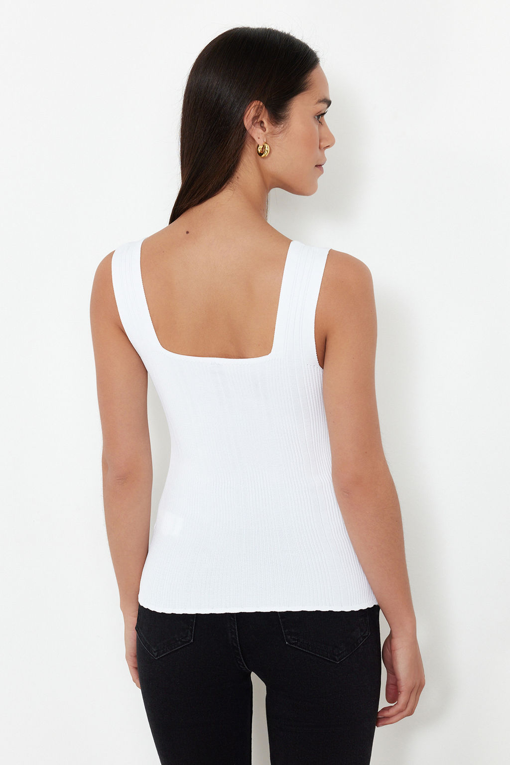 Siyah-Ekru Basic Ikili Paket Top Ince Bluz TWOSS24BZ00623