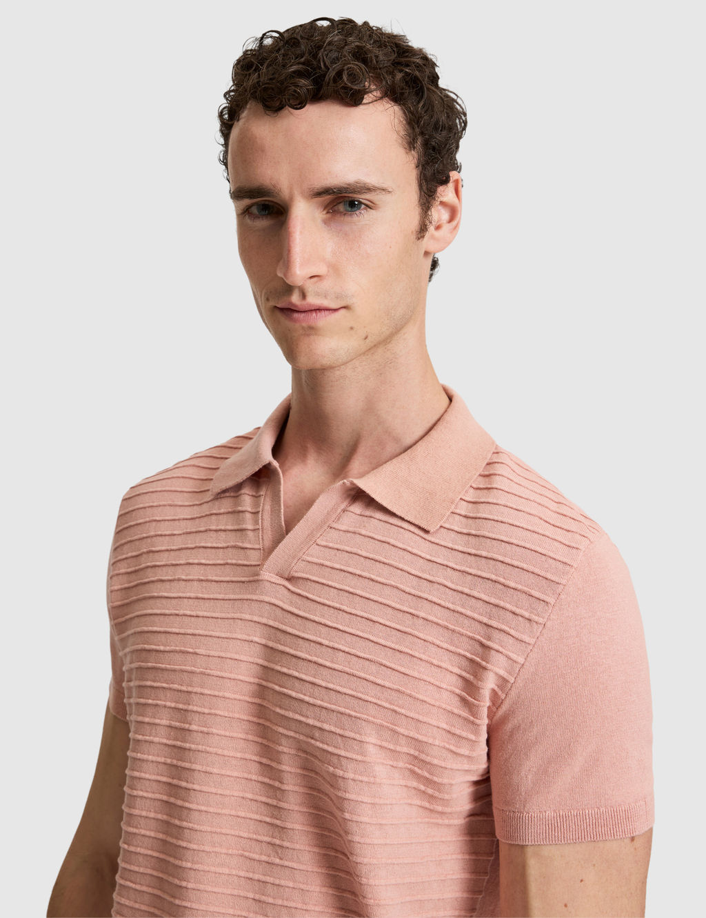 Somon Slim Fit Keten Kar___ml_ Apa_ Yaka Triko Ti__rt
