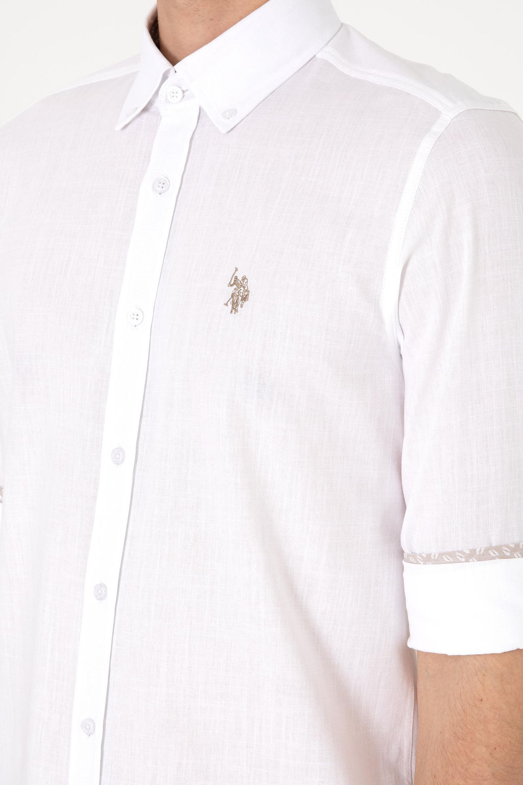 Erkek Beyaz Uzun Kollu G_mlek Sepette S_rpriz _ndirim - U.s. polo assn фото 7