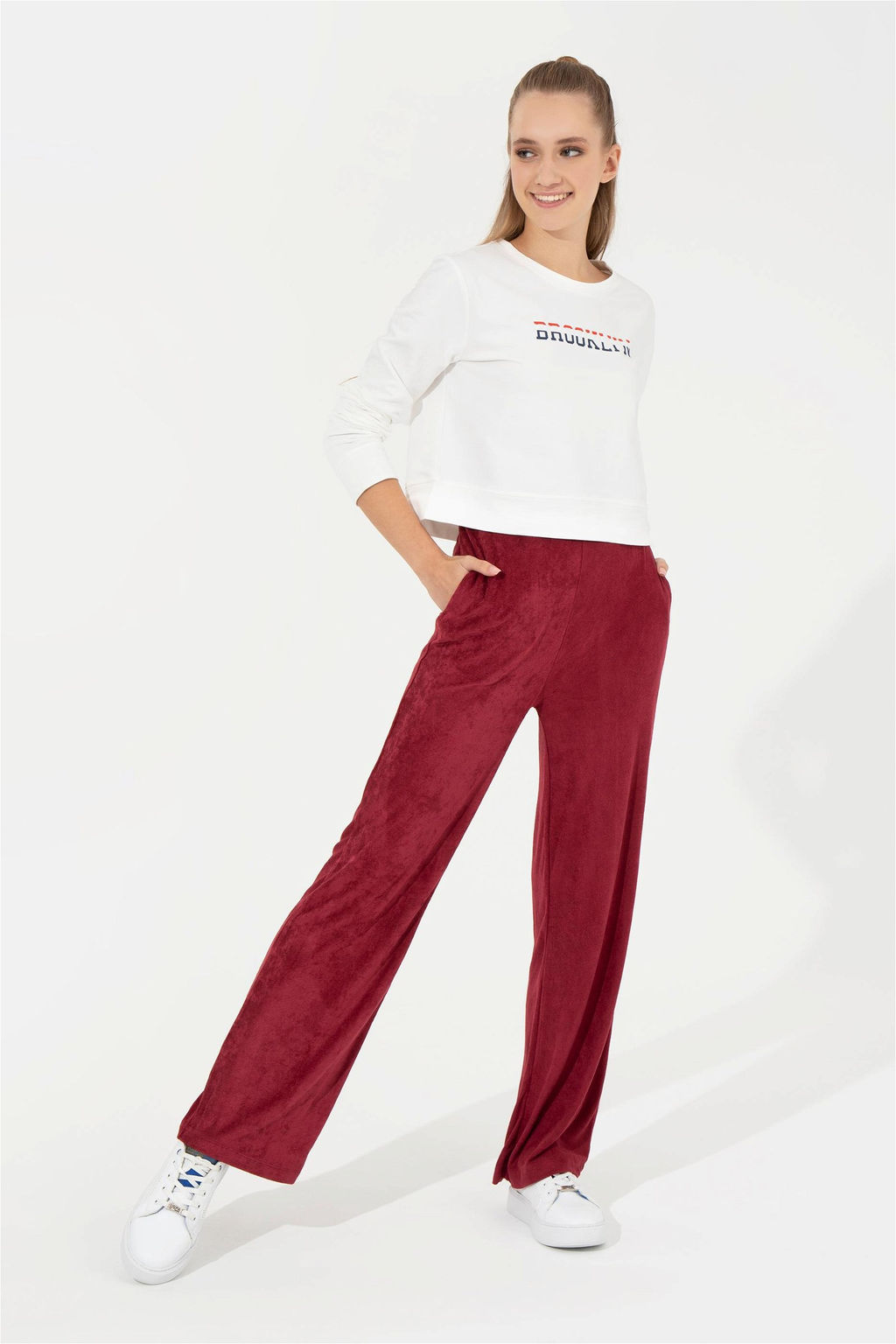 Женские спортивные штаны вишневого цвета Неожиданная скидка в корзине - U.s. polo assn фото 3