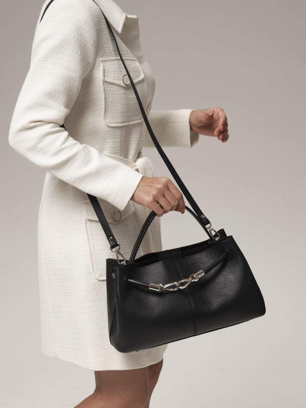 Кожаная сумка Ties DBR 31185 черный фото 2