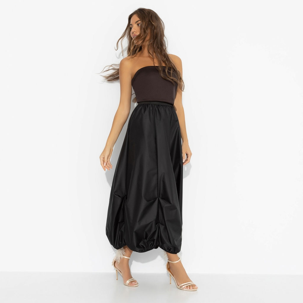 Юбка с эффектной драпировкой, Талия решает (черная) / Новый год - Charutti фото 6