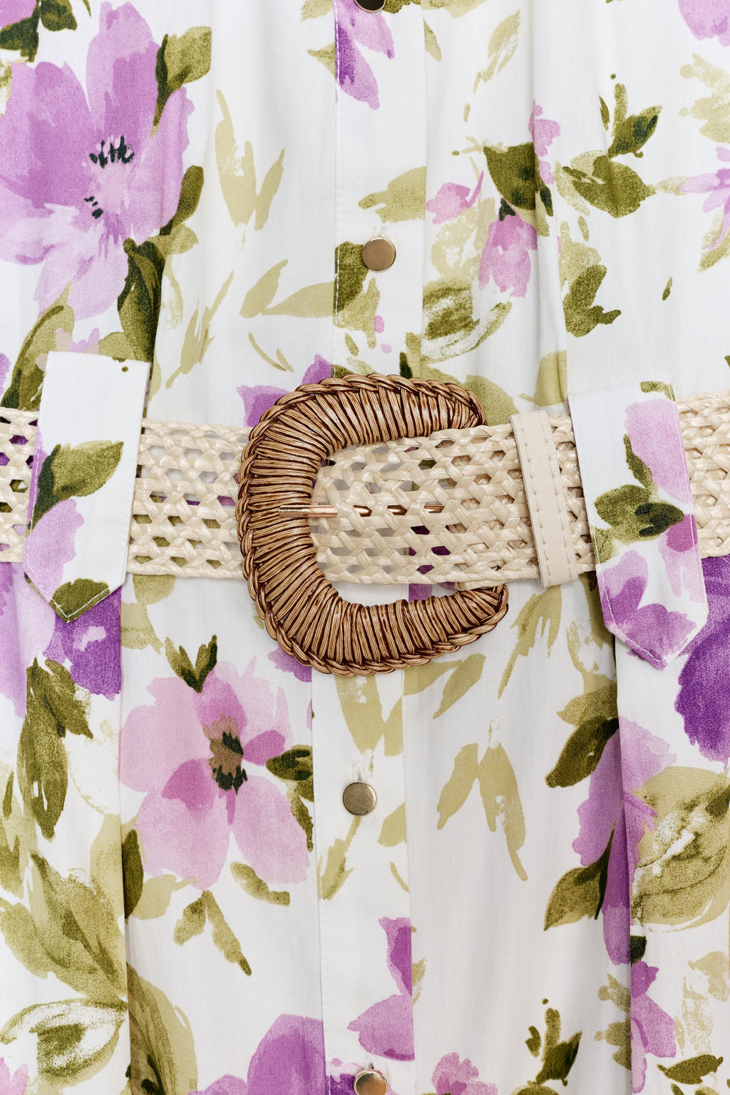 FLORAL PRINT BELTED MIDI DRESS - Zara фото 10
