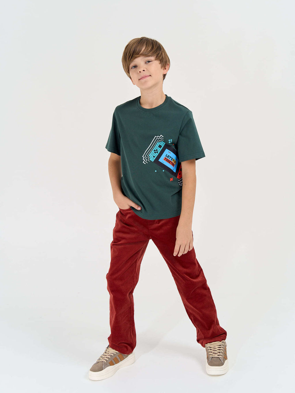 Брюки вельветовые Терракот 7+ - Bungly фото 5