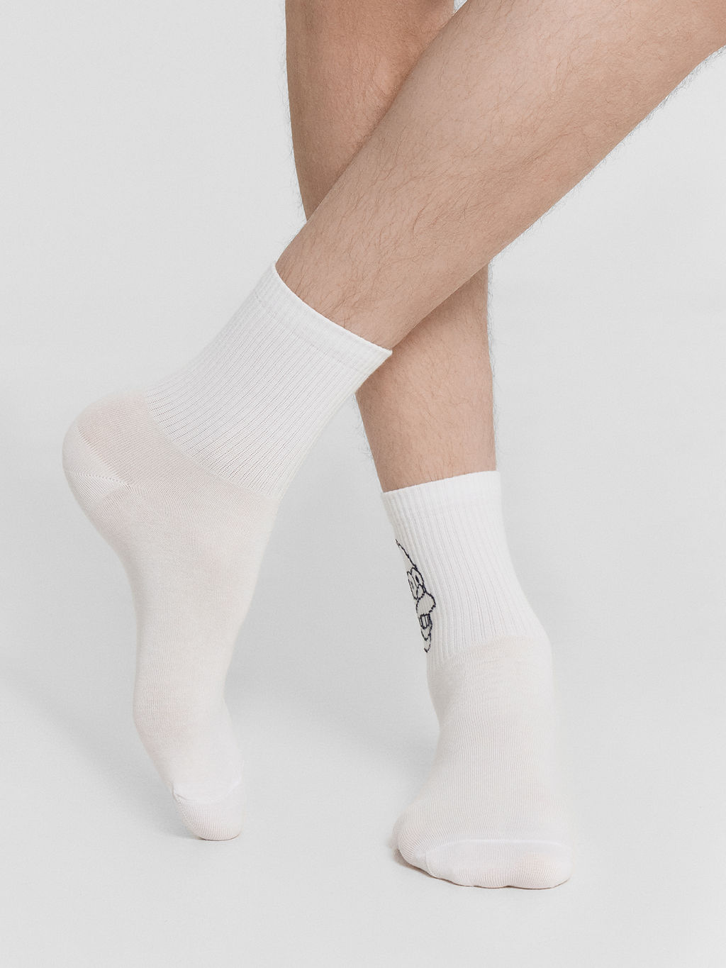 Цена за 5 пар! Носки мужские белые - Mark formelle фото 3