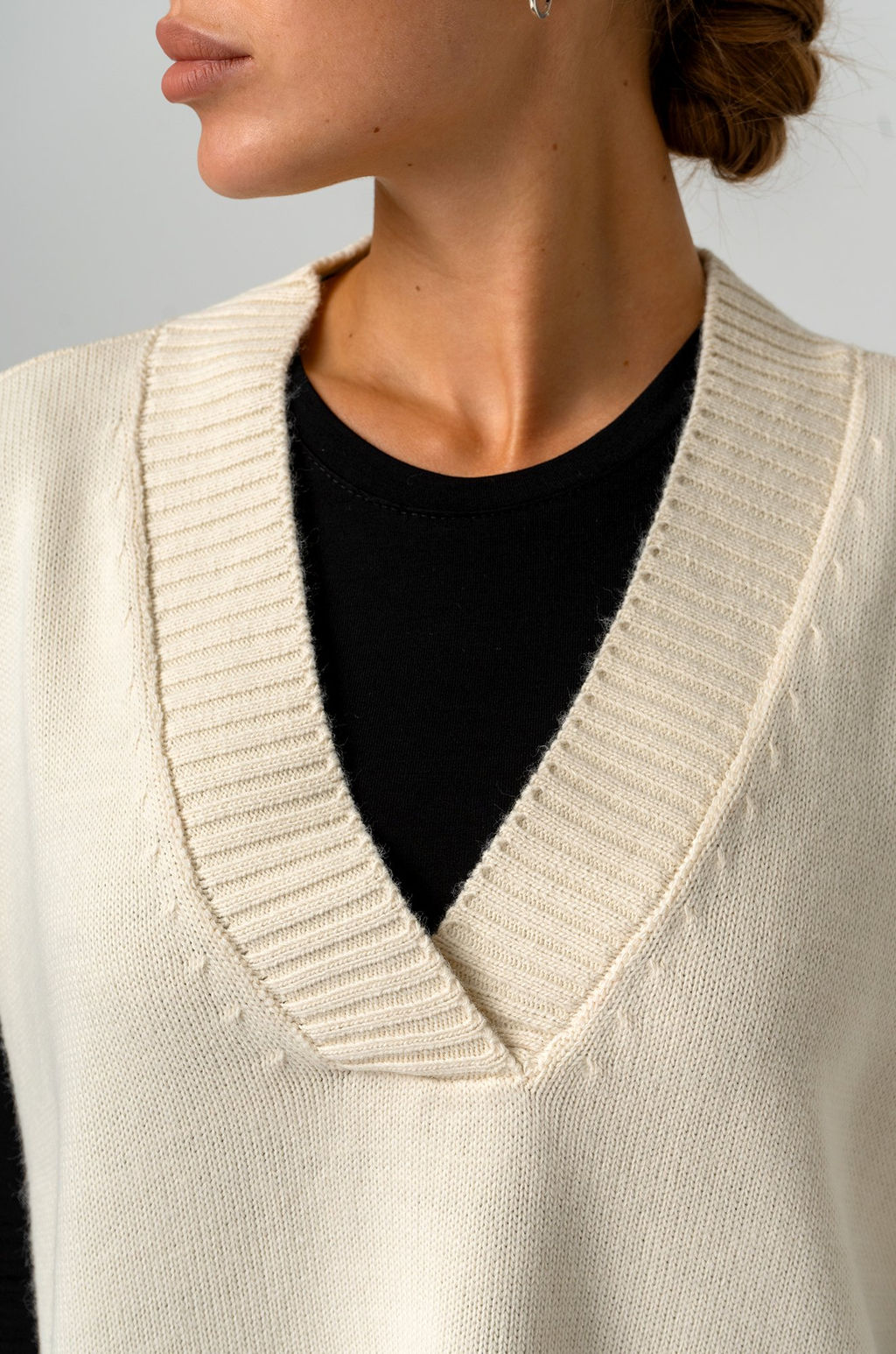 Женский вязаный жилет оверсайз Happyfox - Happy fox фото 3