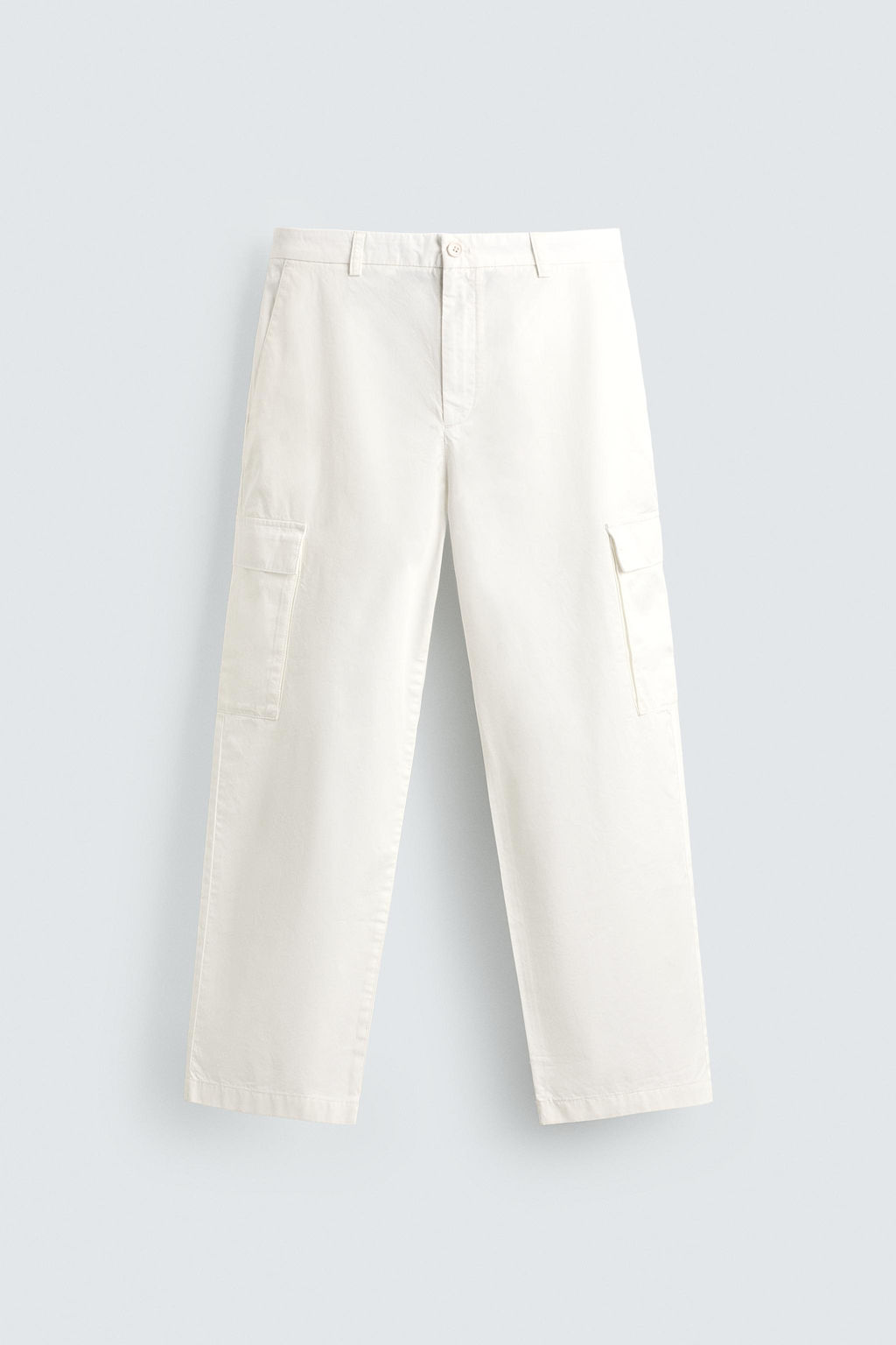PANTAL?N CARGO REGULAR FIT / Blanco roto - Zara фото 7