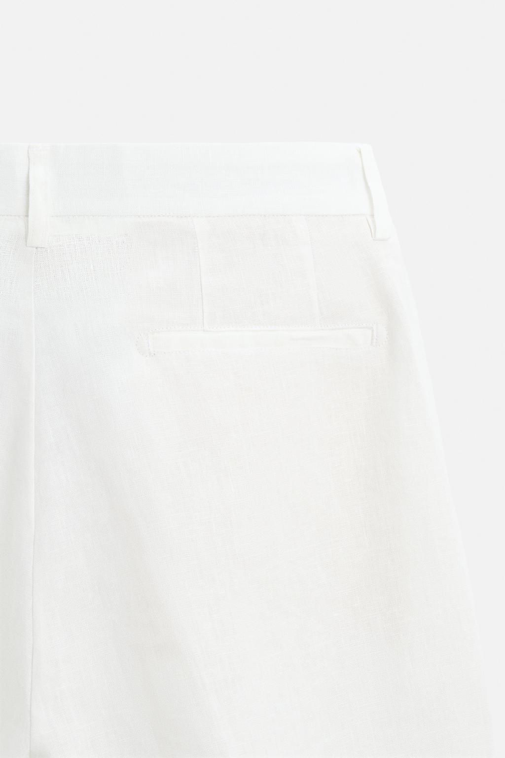 100% LINEN BERMUDA SHORTS - Zara фото 18